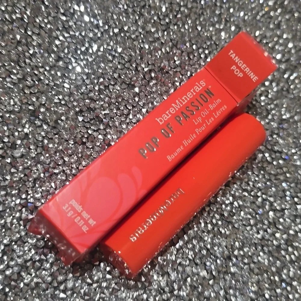 ❇️🧚‍♀TANGERINE POP BareMinerals RARE Pop of Passion Lip Balm NWT